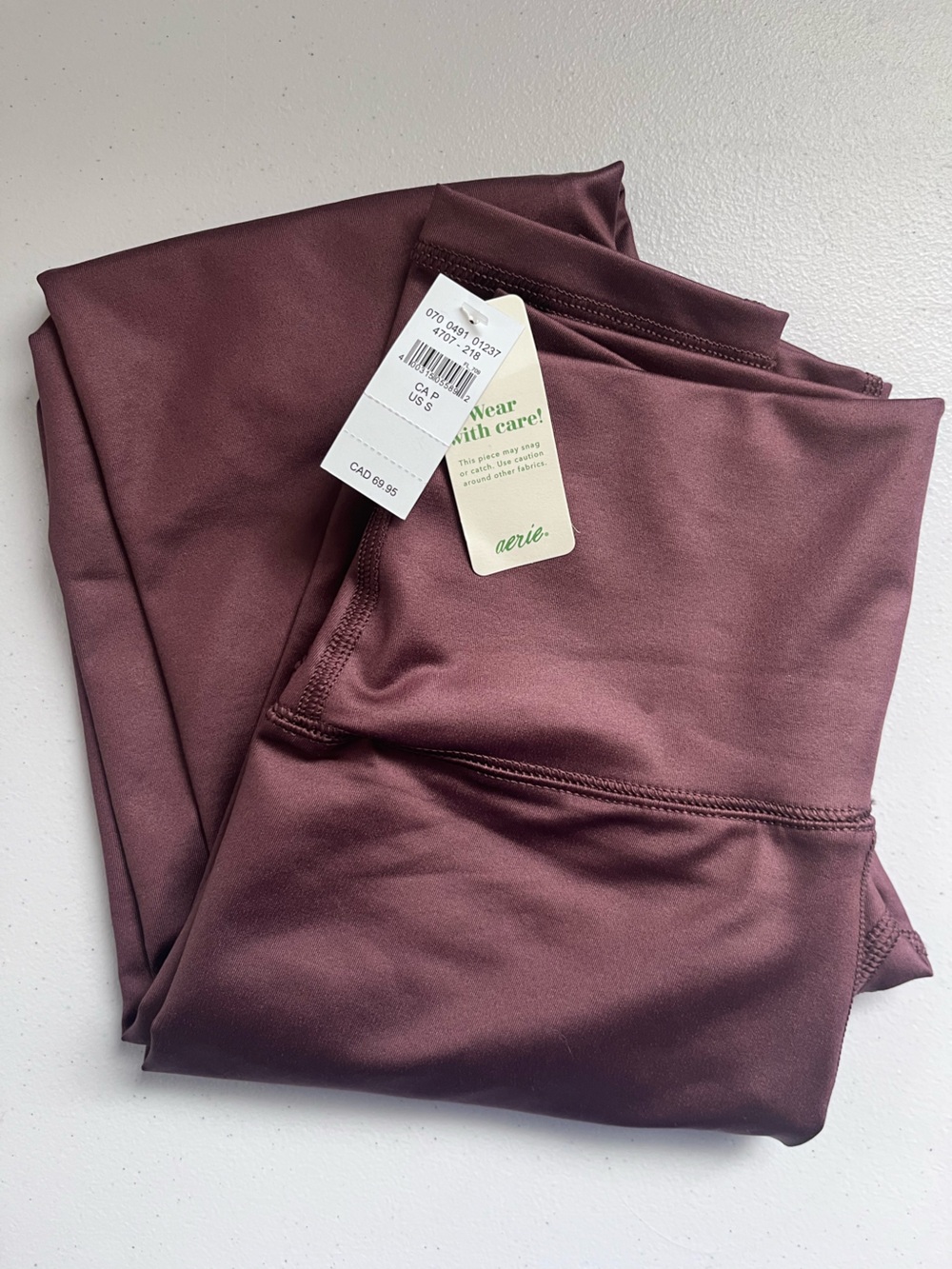 BNWT Aerie High Waisted Leggings Size Small Gorgeous, Deep Burgundy/Plum
